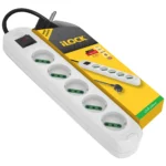 iLock Power Strip 5077 5 Schuko Outlets 16A 250V 3680W 3m White