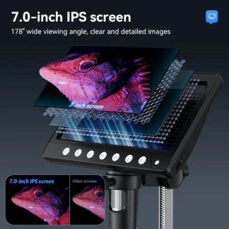 330H 7 Inch LCD Digital Microscope 1080P 1200X 5MP